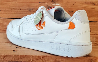 Adidas Originals NY 90 Low Leather Trainers UK7.5/US8/EU41 GV8848 White/Orange