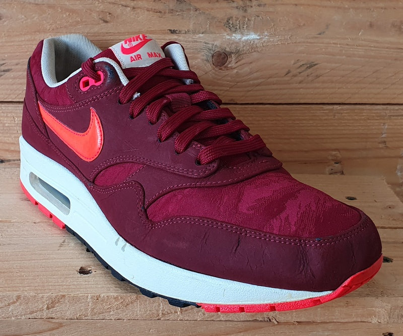 Nike Air Max 1 Premium Low Leather Trainers UK9/US10/EU44 512033-660 Atomic Red