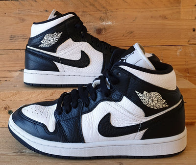 Nike Air Jordan 1 Mid Leather Trainers UK5/US7.5/EU38.5 DR0501-101 Black/White