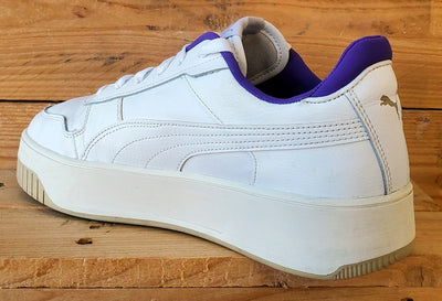 Puma Carina Street Low Leather Trainers UK8/US10.5/EU42 389390-04 White/Purple