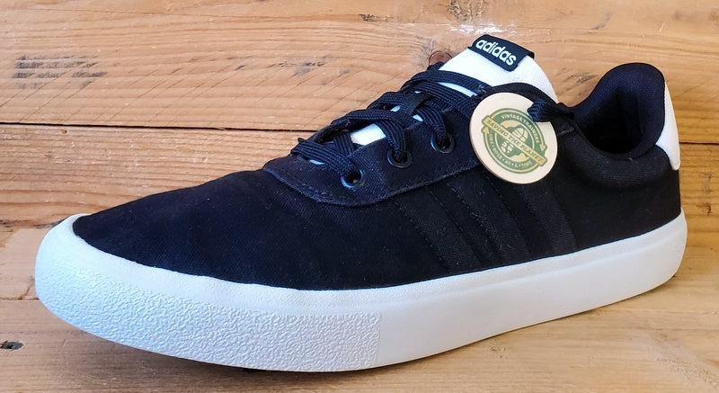 Adidas Vulc Raid3r Low Canvas Trainers UK10/US10.5/EU44.5 GY5496 Black/White