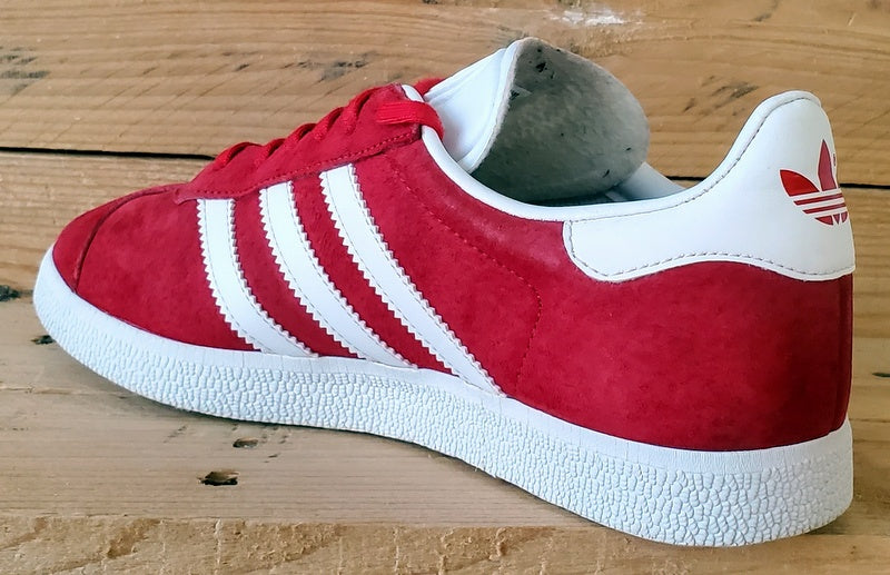 Adidas Gazelle Low Suede Trainers UK6/US6.5/EU39 S76228 Red/White