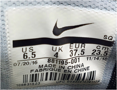 Nike Air Max 1 Ultra Flyknit Low Trainers 881195-001 Black/Gold UK4/US6.5/EU37.5