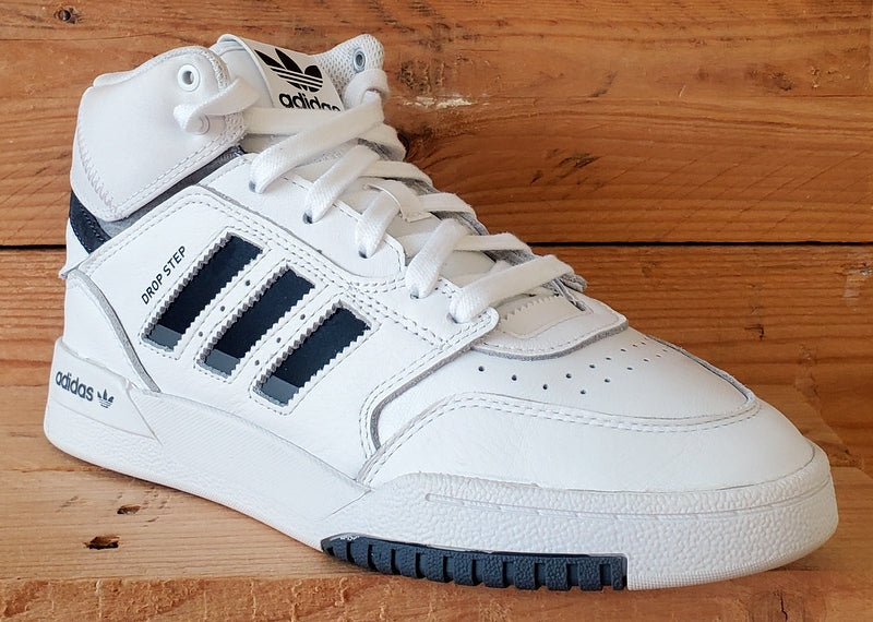 Adidas Drop Step Mid Leather Trainers UK6/US6.5/EU39 FZ5979 White/Black