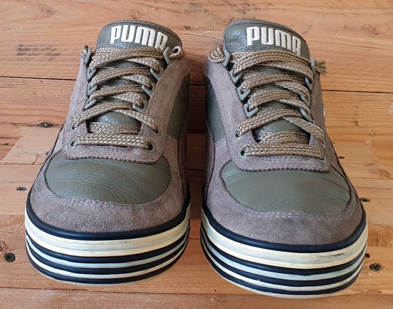 Puma Classics Low Leather/Suede Trainers UK10/US11/EU44 345490 02 Khaki Green