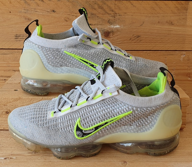 Nike Vapormax Low Flyknit Trainers UK7.5/US8.5/EU42 DH4085-001 Wolf Grey/Volt