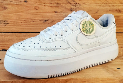 Nike Court Vision Alta Leather Trainers UK7/US9.5/EU41 DM0113-100 Triple White