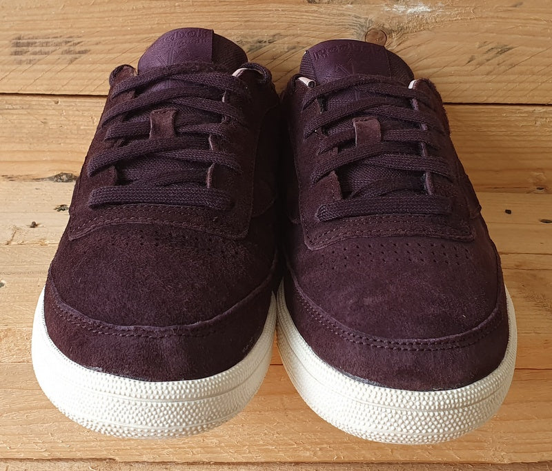 Reebok Club C 85 Low Suede Trainers UK6/US8.5/EU39 BS5192 Dark Purple