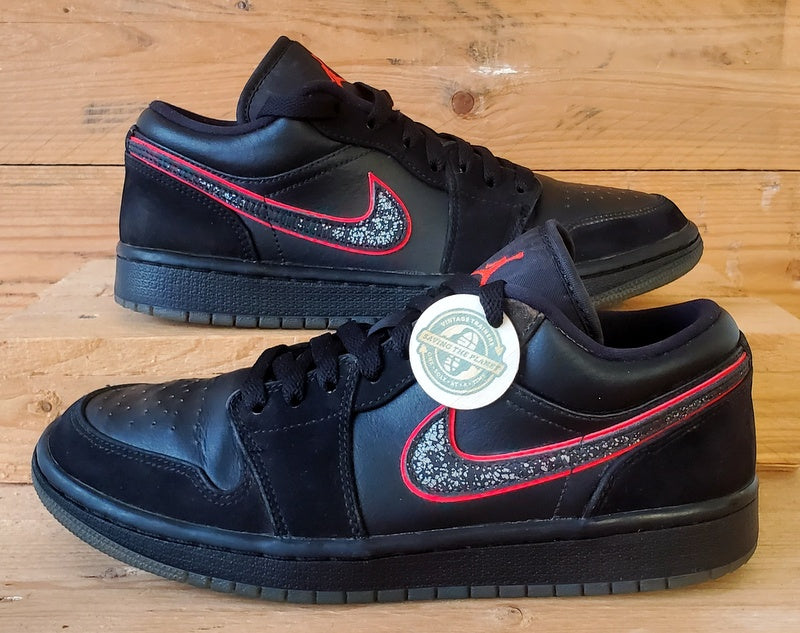 Nike Air Jordan 1 Low Leather Trainers UK6/US7/EU40 CK3022-006 Black/Orbit Red