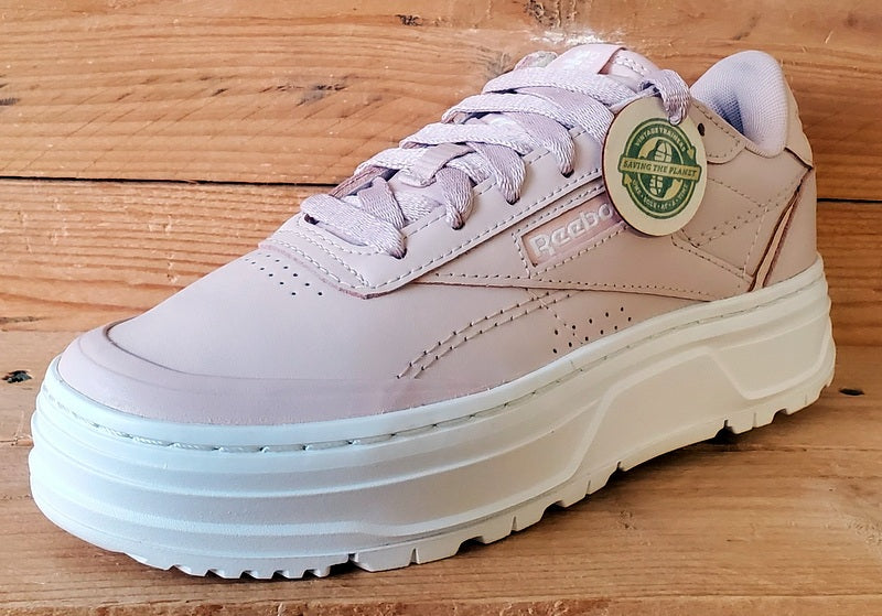 Reebok Club C Double Geo Low Leather Trainers UK3.5/US6/EU36.5 H69145 Pink