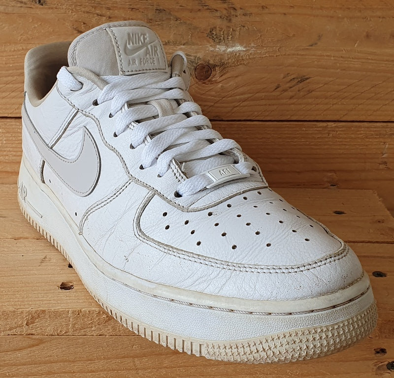 Nike Air Force 1 Leather Trainers UK8/US10.5/EU42.5 AA0287-102 White/Vast Grey