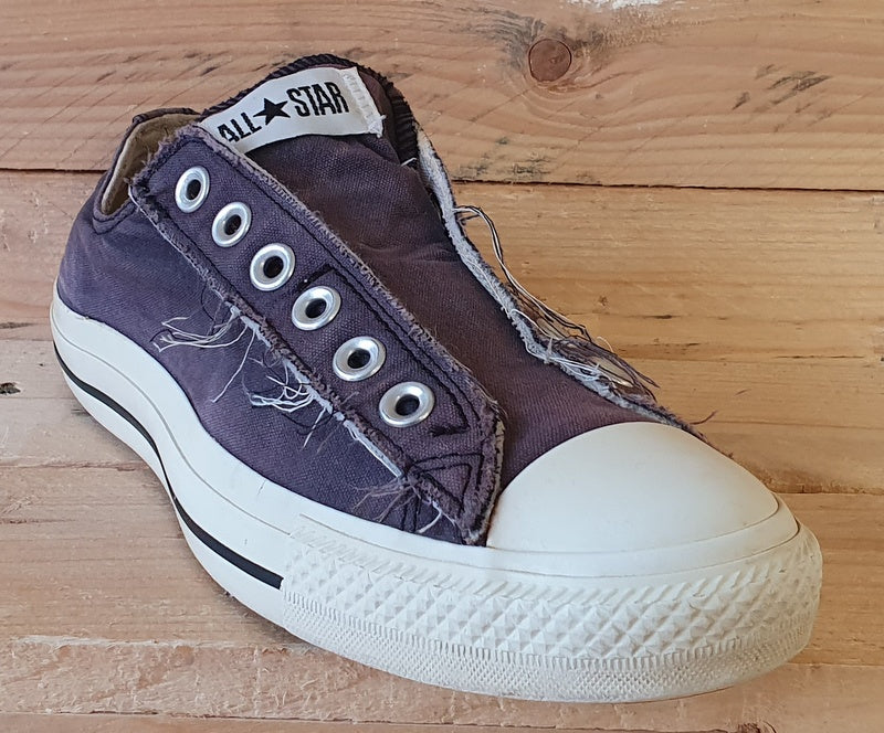 Converse Laceless Chuck Taylor Trainers UK5.5 US7.5 EU38 1T366 Purple White VintageTrainers