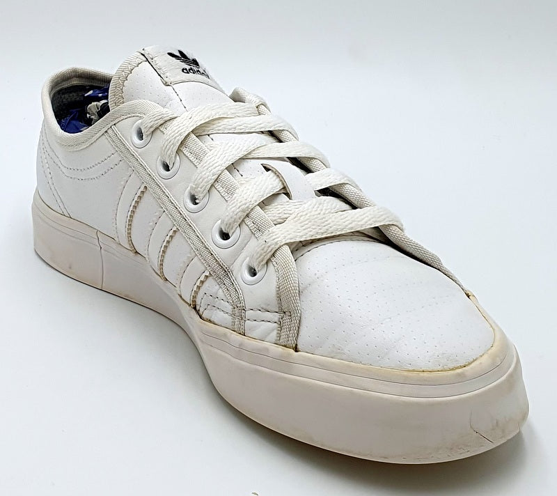 Adidas Originals Nizza Low Leather Trainers BB5574 Triple White UK3/US3.5/EU35.5