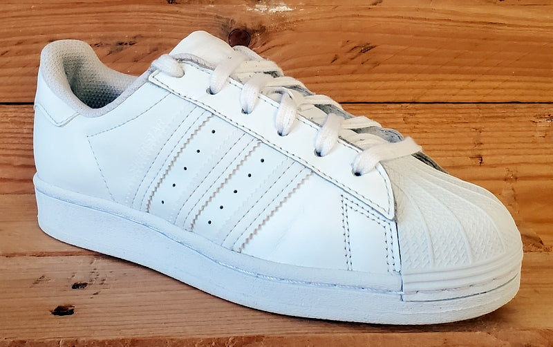 Adidas Superstar Low Leather Trainers UK4/US4.5/EU36.5 EF5399 Triple White