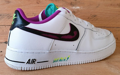 Nike Air Force 1 Low 07' LV8 Trainers UK6/US7Y/E40 DX3933-100 White Vivid Purple