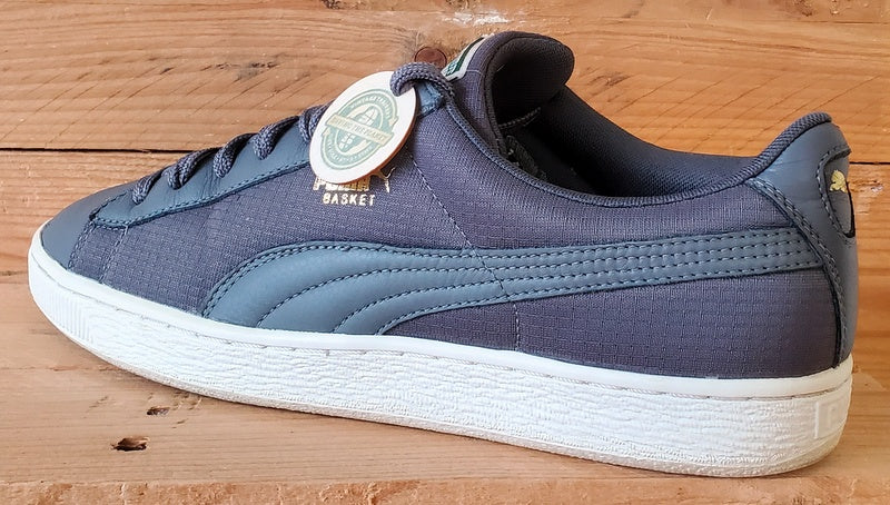 Puma Basket Low Textile/Leather Trainers UK9/US10/EU43 358521-03 Grey/White