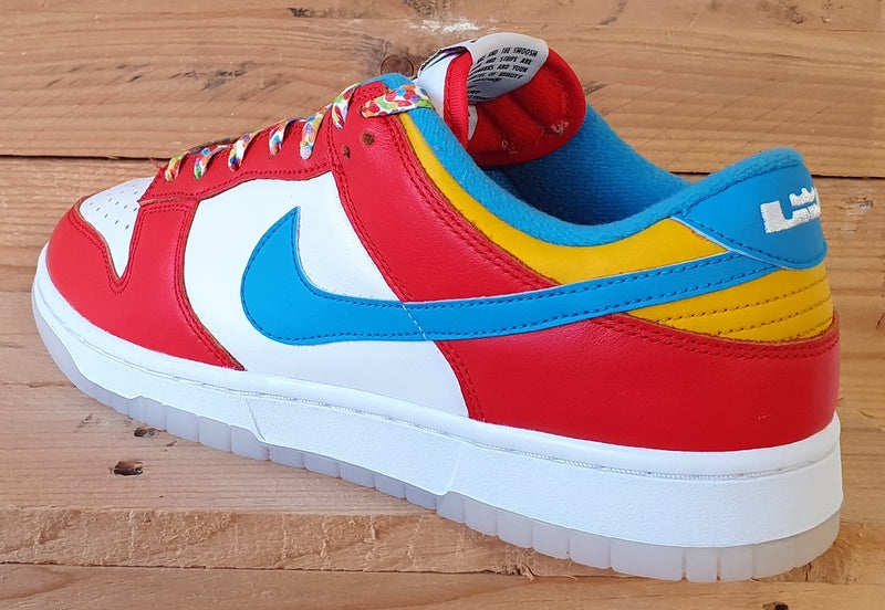 Nike Dunk Low X LeBron Fruity Pebbles Trainers UK8/US9/E42.5 DH8009-600 Red/Blue