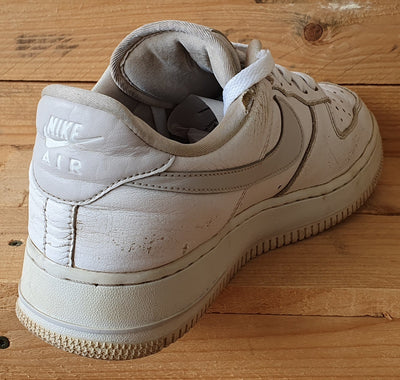 Nike Air Force 1 Leather Trainers UK8/US10.5/EU42.5 AA0287-102 White/Vast Grey