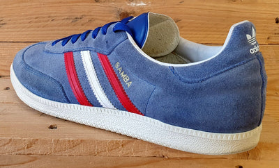 Adidas Samba Low Suede Trainers UK12/US12.5/EU47 V23135 Blue/Red/White