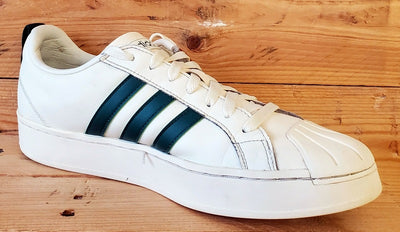 Adidas Streetcheck Low Leather Trainers UK10.5/US11/E45 ID6061 Cream White/Green