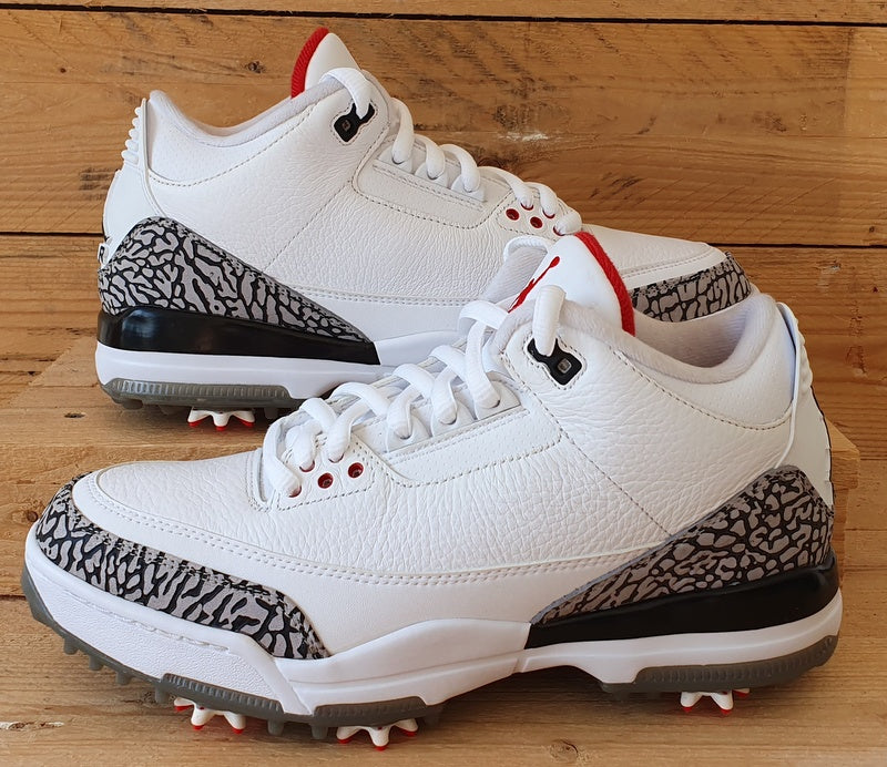 Nike Air Jordan 3 Golf Leather Trainers UK7.5/US8.5/EU42 AJ3783-100 White Cement