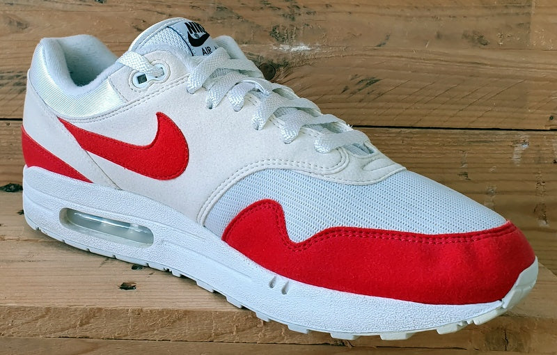 Nike Air Max 1 By You Low Suede Trainers UK11/US12/EU46 CN9671-991 White/Red