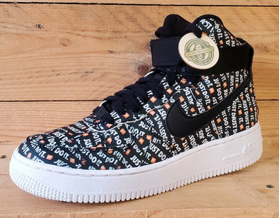 Nike Air Force 1 JDI Pack Mid Leather Trainers UK5/US7.5/EU38.5 AO5138-001 Black