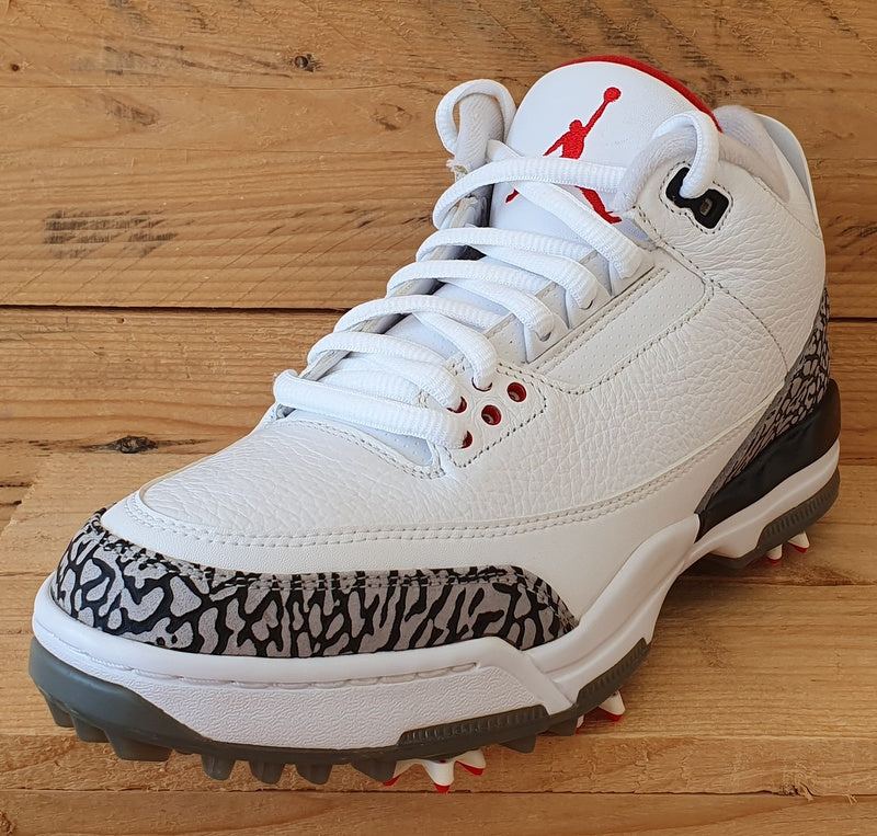 Nike Air Jordan 3 Golf Leather Trainers UK7.5/US8.5/EU42 AJ3783-100 White Cement