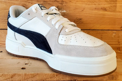 Puma Low Leather/Suede Trainers UK10.5/US11.5/EU45 390652-01 Cream/Black