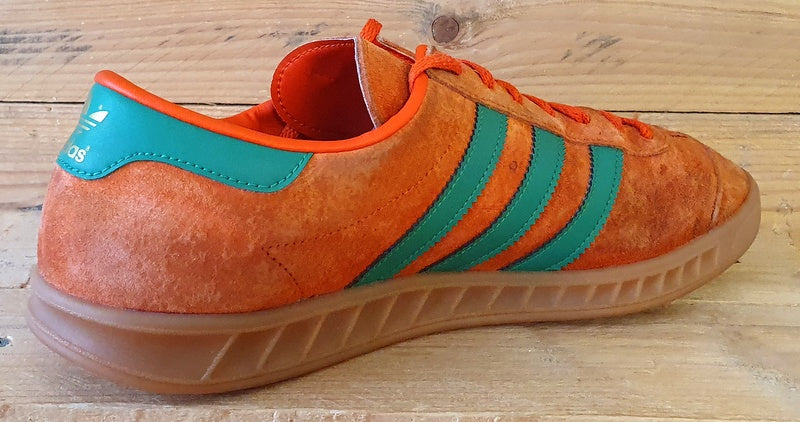 Adidas Originals Hamburg Low Suede Trainers UK8.5/US9/EU42.5 H00447 Orange/Green