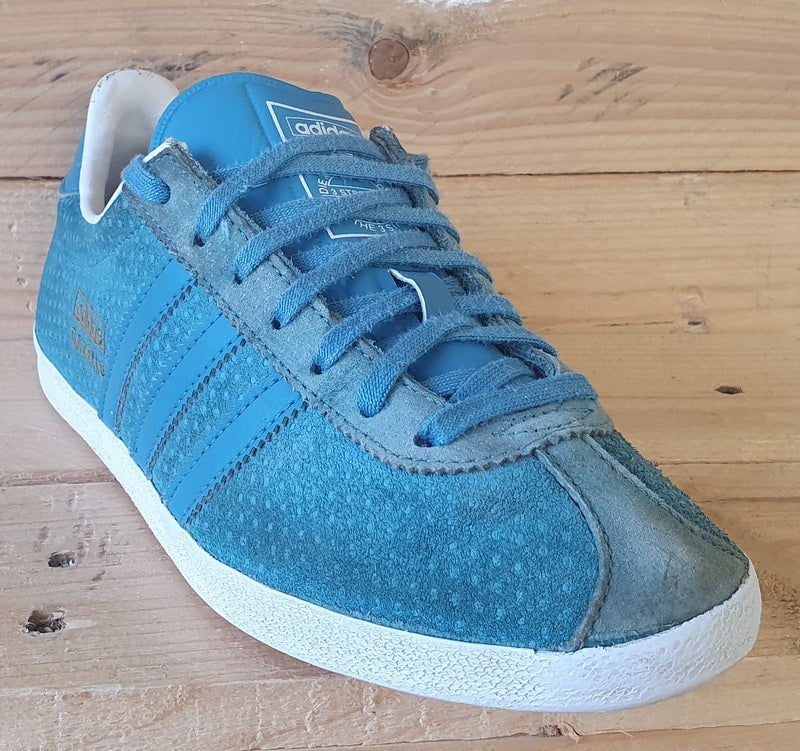 Adidas Originals gazelle Low Suede Trainers UK4/US5.5/EU36.5 S78880 Blue/White