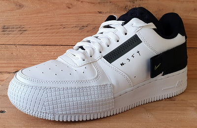 Nike Air Force 1 Low Leather Trainers UK6/US7/EU40 AT7859-101 White Black Volt