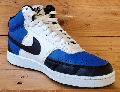 Nike Court Vision Mid Leather Trainers UK6/US7/EU40 FQ8740-480 Blue/White