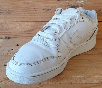 Nike Ebernon Low Leather Trainers UK6/US7/EU40 AQ1775-100 Triple White