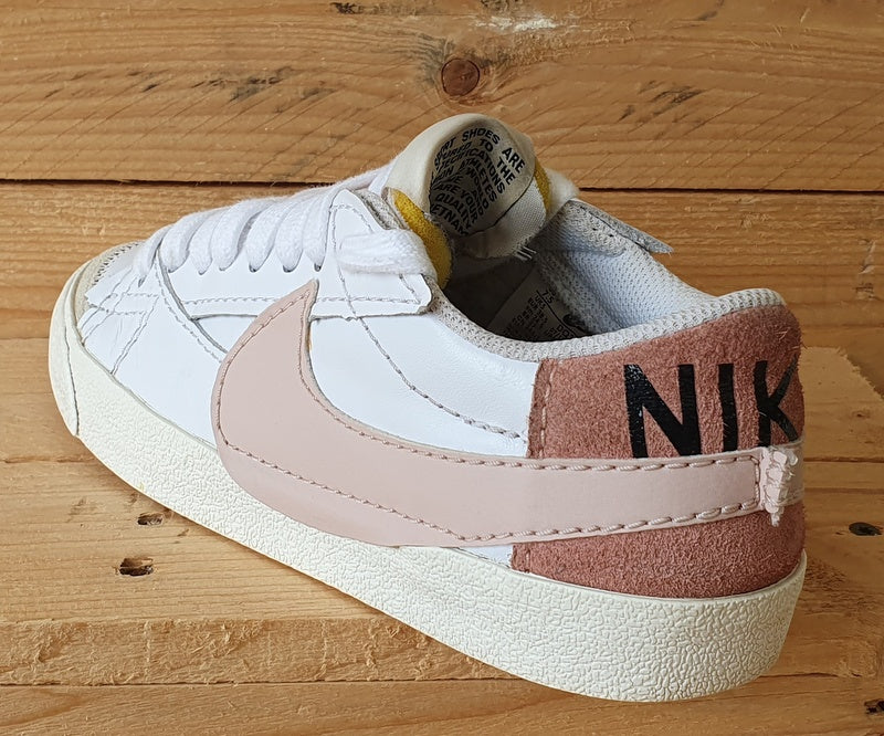 Nike Blazer 77 Jumbo Low Leather Trainers UK5/US7.5/EU38.5 DQ1470-102 White/Pink