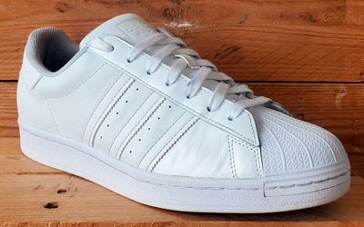 Adidas Superstar Low Leather Trainers UK9/US9.5/EU43 EG4960 Triple White