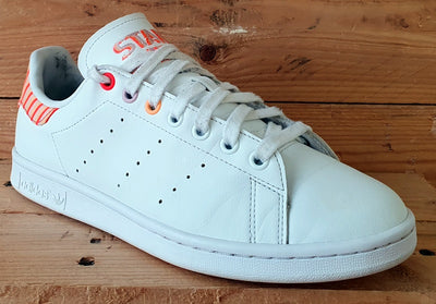 Adidas Stan Smith Low Leather Trainers UK6.5/US8/E40 H03196 White Pink Solar Red