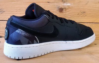 Nike Air Jordan 1 PSG Low Leather Trainers UK4/US4.5Y/EU36.5 CN1077-001 Black