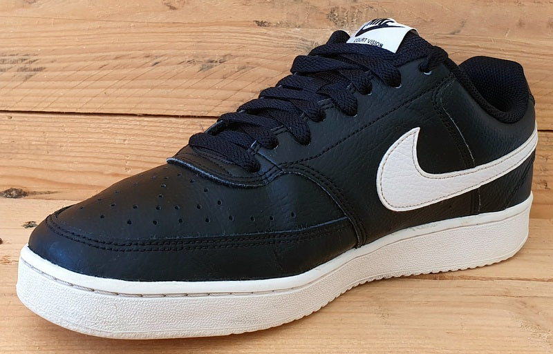 Nike Court Vision Low Leather Trainers CD5463-001 Black/White UK8/US9/EU42.5