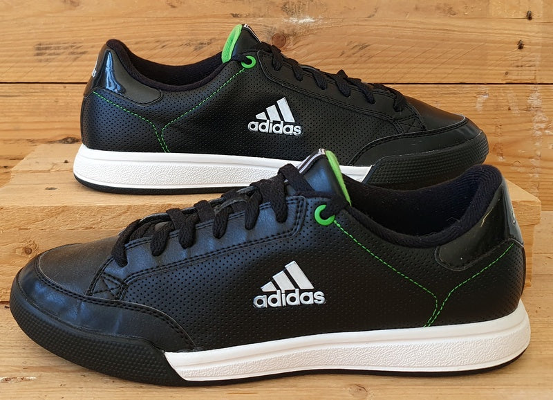 Adidas Oracle Logo IV Leather Trainers UK8/US8.5/EU42 U43827 Black/White/Green