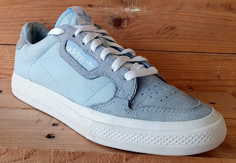 Adidas Continental Vulc Low Canvas Trainers UK6/US6.5/EU39 EG6735 Glow Blue