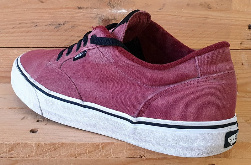 Vans Off The Wall Low Canvas Trainers UK10/US11/EU44.5 751505 Maroon/Black