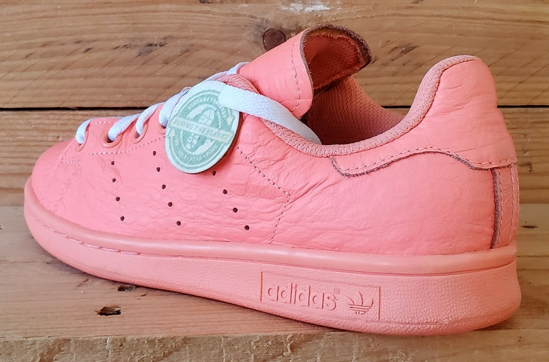 Adidas Stan Smith Low Leather Trainers UK4.5/US6/EU37 AQ6807 Peach Sunglow