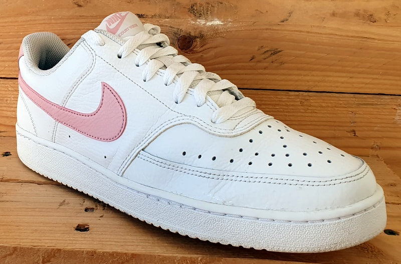 Nike Court Vision Low Leather Trainers UK7/US9.5/EU41 CD5434-110 White/Pink