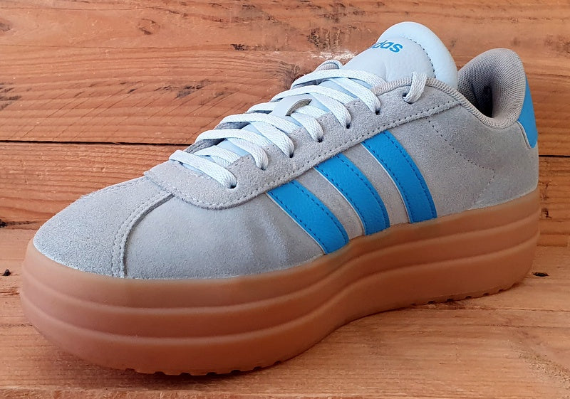 Adidas VL Court Bold Low Suede Trainers UK7/US8.5/EU40.5 IH2310 Halo Blue