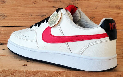 Nike Court Vision Low Leather Trainers UK8/US9/EU42.5 DH2987-102 White/Red