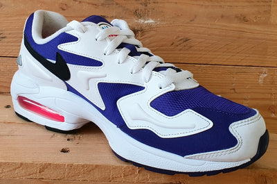 Nike Air Max 2 Suede/Textile Trainers UK9.5/US10.5/E44.5 AO1741-103 White/Purple