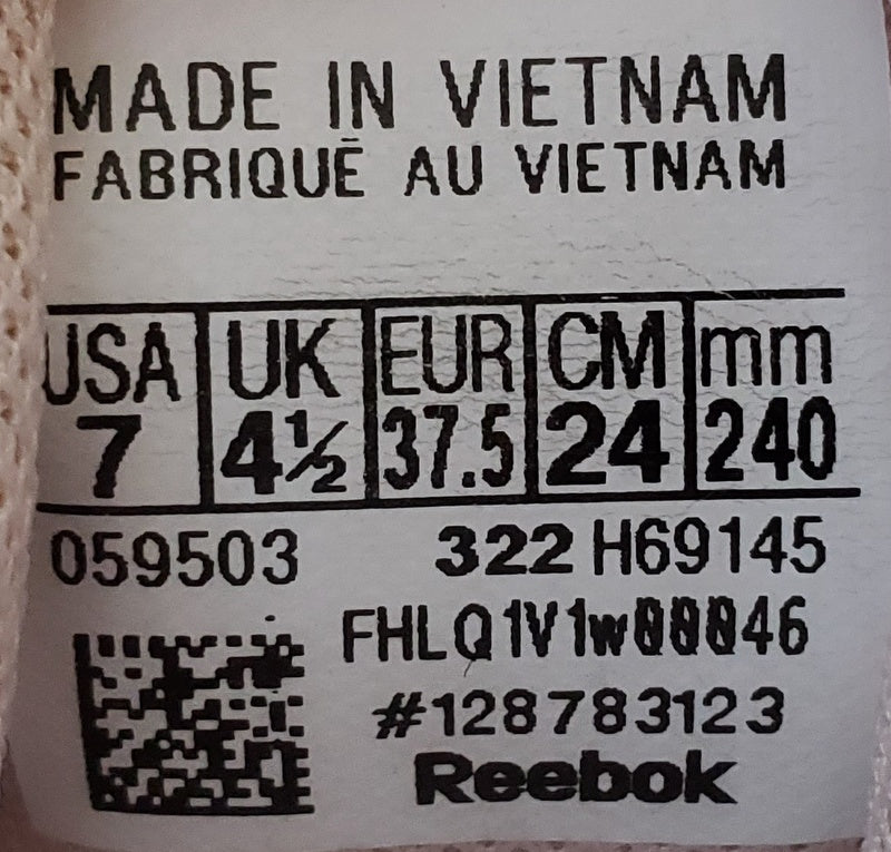 Reebok Club C Double Geo Low Leather Trainers UK4.5/US7/EU37.5 H69145 Soft Ecru