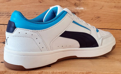 Puma Rebound Joy Low Leather Trainers UK8/US9/EU42 380747-07 White/Blue/Black