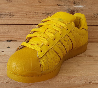 Adidas Superstar Adicolor Low Leather Trainers UK5/US5.5/EU38 S80328 Yellow